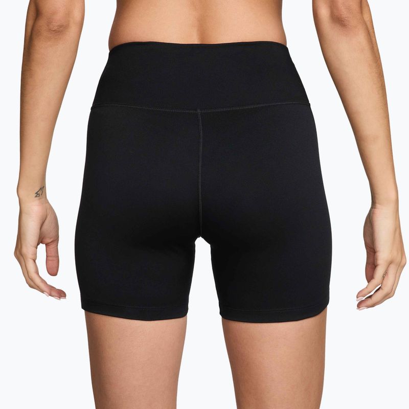 Дамски шорти Nike One High-Waisted Biker 5„ black/white 2