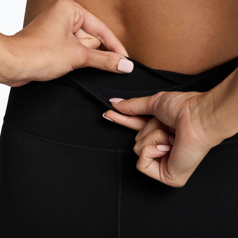 Дамски шорти Nike One High-Waisted Biker 5„ black/white 4