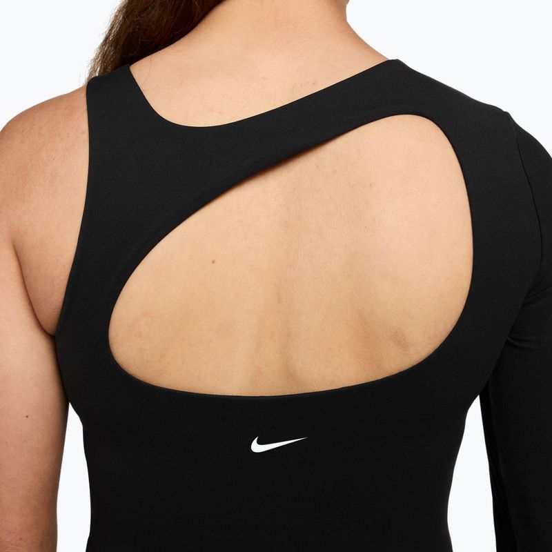 Дамска тениска за тренировка Nike Zenvy Dri-Fit One Sleeve Top black/white/cool grey 3