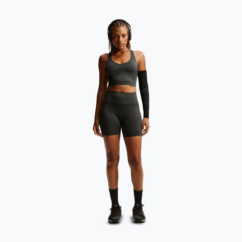 Дамски шорти Nike Pro Seamless High-Waisted Biker 5" dark smoke grey 2