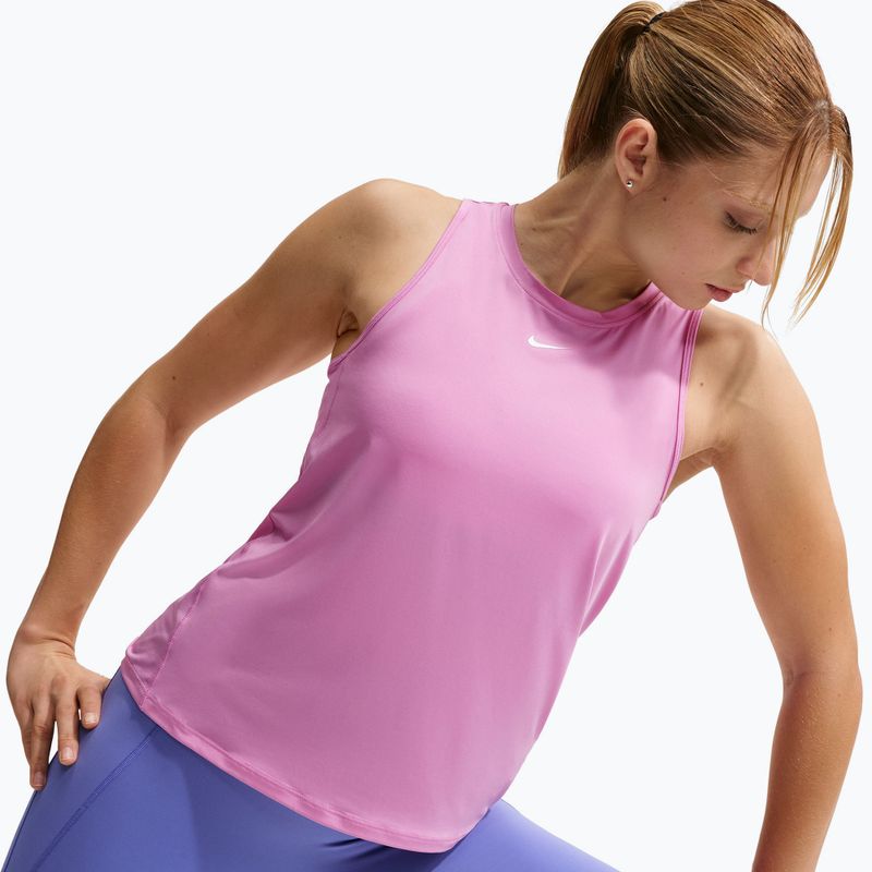 Дамска тренировъчна тениска Nike One Classic Dri-Fit light magenta/white 4