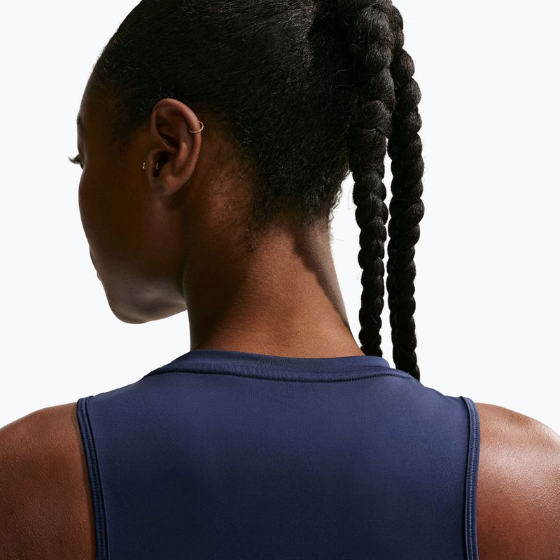 Дамска тренировъчна тениска Nike One Classic Dri-Fit midnight navy/white 5