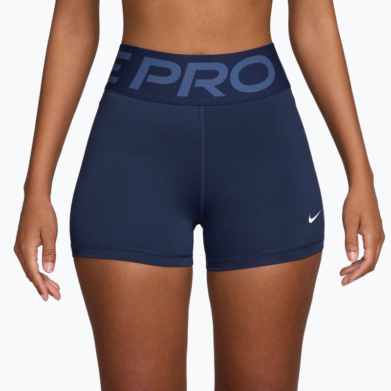 Дамски шорти Nike Pro Sculpt High Waisted 3" Biker midnight navy/white
