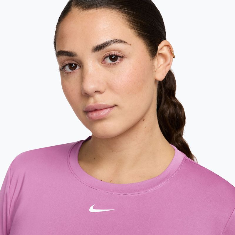 Блуза с дълъг ръкав за тренировка Nike One Classic Dri-Fit light magenta/white 3