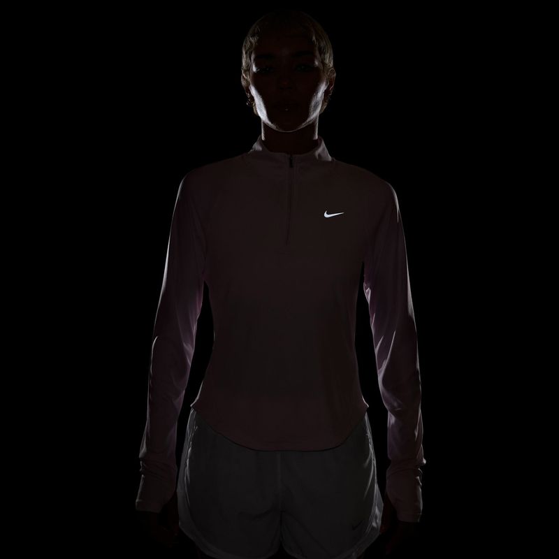 Дамска блуза с дълъг ръкав за бягане Nike Tempo Swoosh Run Dri-Fit 1/4-Zip pink foam/white 4