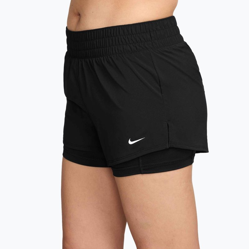 Дамски шорти за бягане Nike One Dri-FIT 2IN1 black/white 3