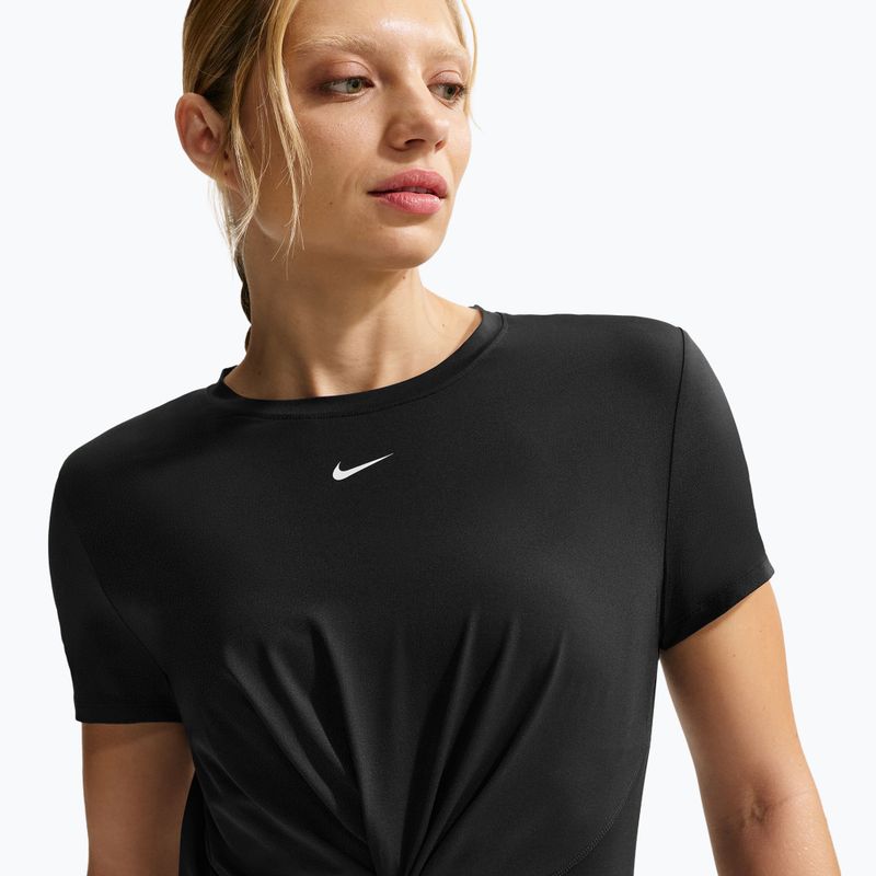 Дамска тениска Nike One Classic Twist Dri-Fit black/white 5