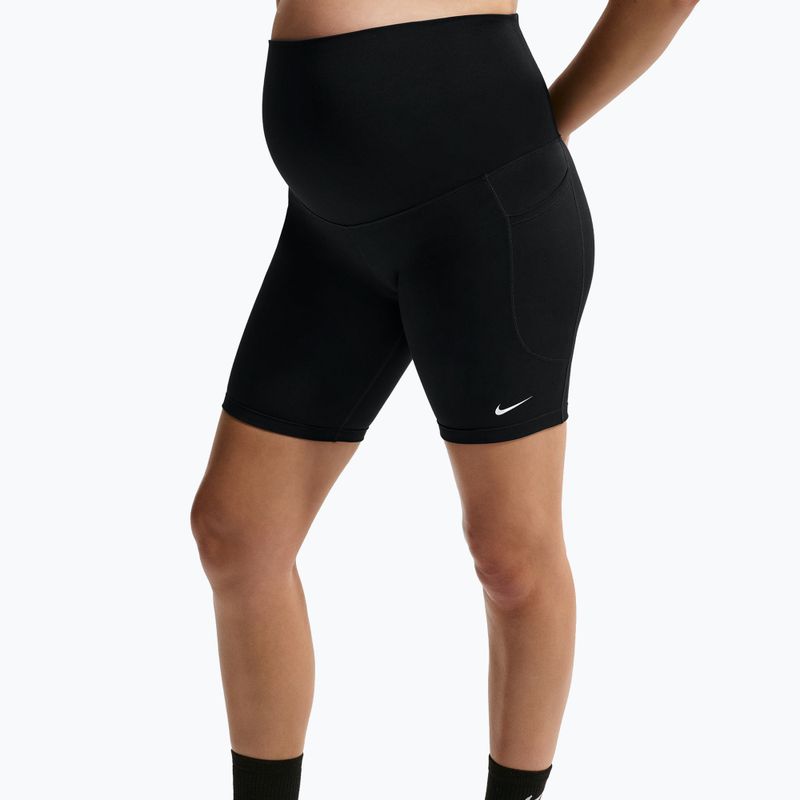 Дамски шорти Nike One Maternity High-Waisted 8" black/white 4