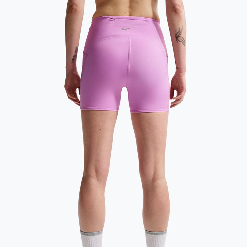 Дамски шорти за бягане Nike Swift High-Waisted 4" light magenta 4