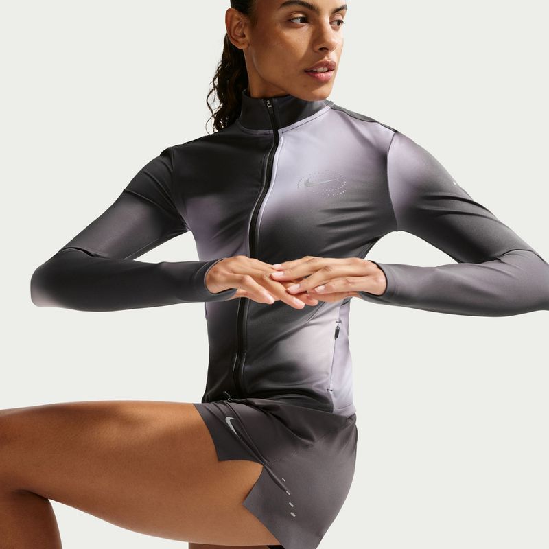 Дамски суитшърт за бягане Nike Swift Dri-Fit Full Zip Mid-Layer dark smoke grey/light smoke grey 6