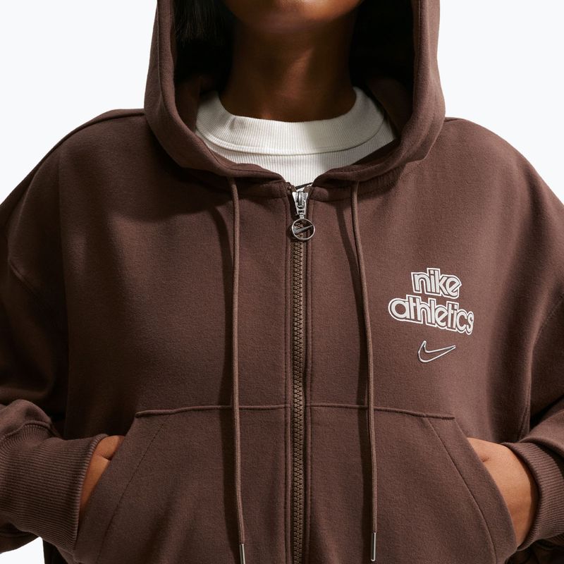 Дамски суитшърт Nike Phoenix Full-Zip Hoodie light chocolate 4