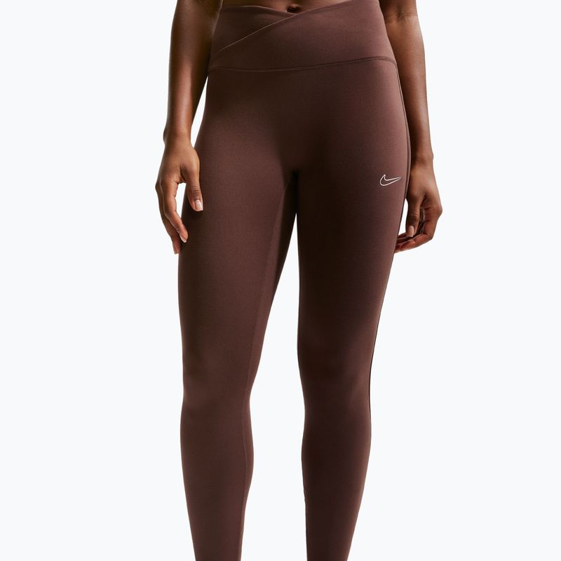 Дамски клин Nike One High-Waisted Seamless light chocolate 4