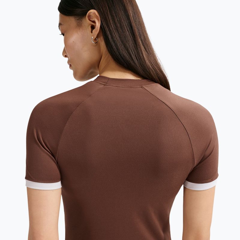 Дамска тениска Nike Gloss Fitted Top light chocolate 4