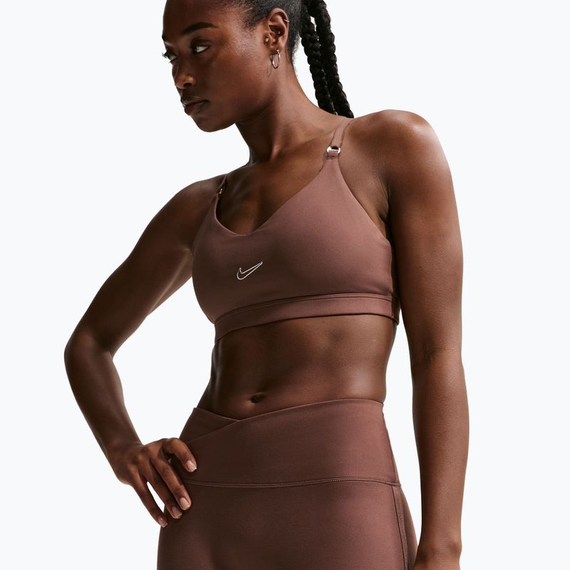 Дамски шорти Nike One Biker 5“ light chocolate 4