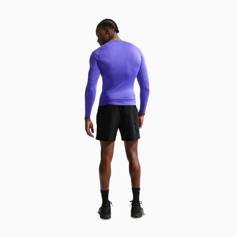 Мъжка блуза с дълъг ръкав за  тренировка Nike Pro Dri-Fit Tight Fitness persian violet/black 3