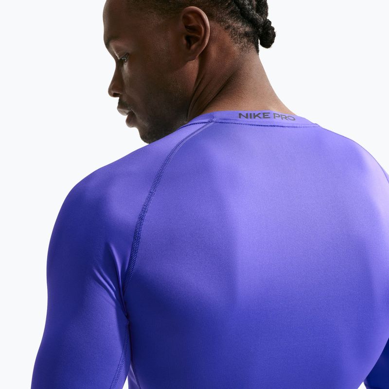 Мъжка блуза с дълъг ръкав за  тренировка Nike Pro Dri-Fit Tight Fitness persian violet/black 6