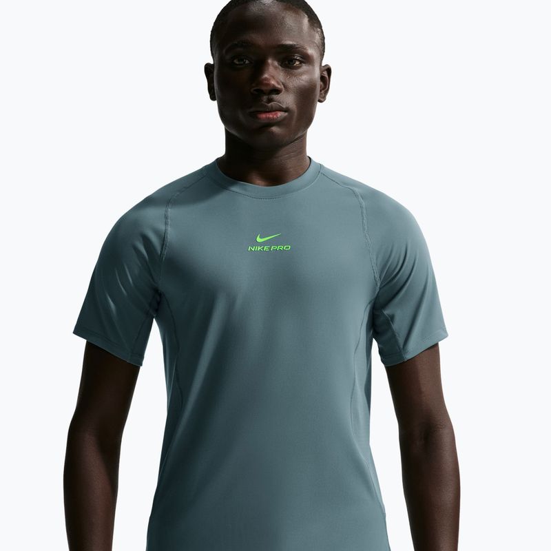 Мъжка тренировъчна тениска Nike Pro Training Dri-Fit mineral slate/green strike 4