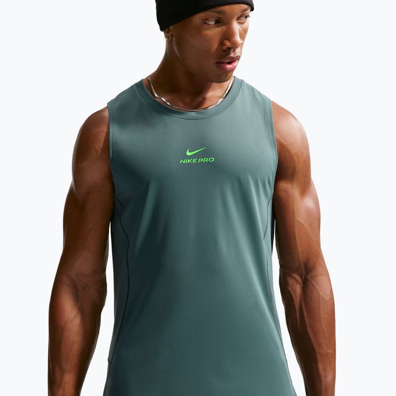 Мъжка тренировъчна тениска Nike Pro Training Dri-Fit mineral slate/green strike 4