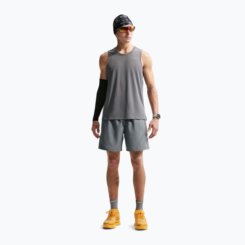 Мъжки шорти за бягане Nike Miler Dri-Fit Brief Lined7" smoke grey/smoke grey 2