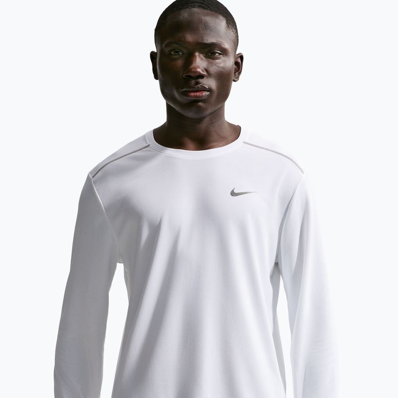 Мъжка блуза за бягане с дълъг ръкав Nike Miler Dri-Fit UV white 5