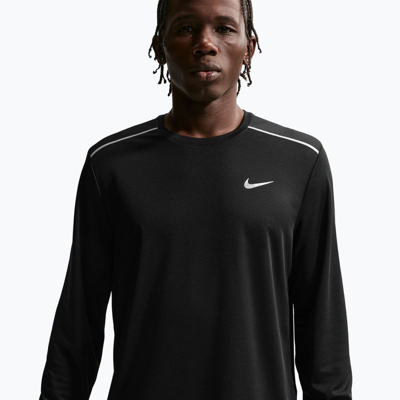 Мъжка блуза за бягане с дълъг ръкав Nike Miler Dri-Fit UV black 4