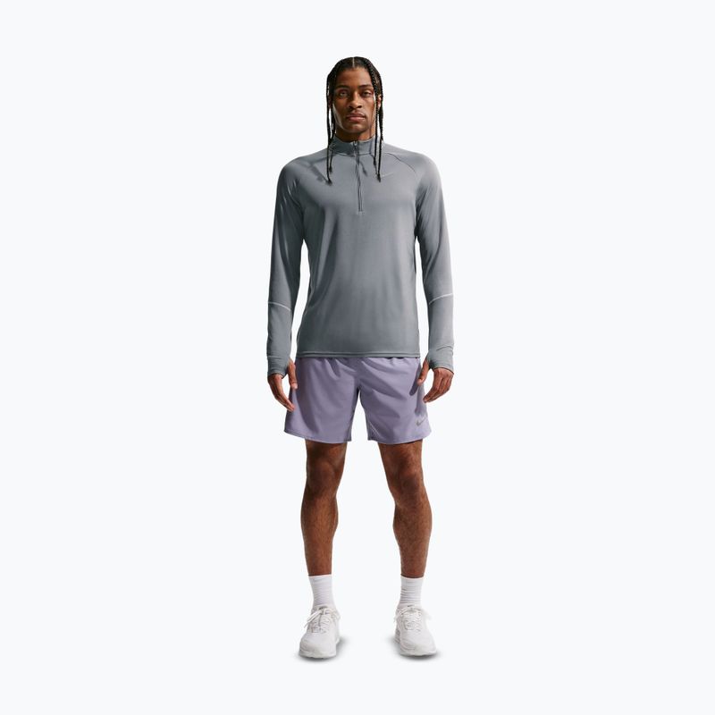Мъжки суитшърт за бягане Nike Miler Dri-Fit UV 1/2 Zip smoke grey 2