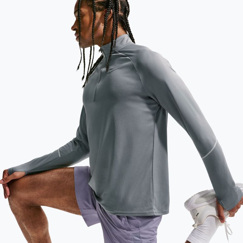 Мъжки суитшърт за бягане Nike Miler Dri-Fit UV 1/2 Zip smoke grey 4