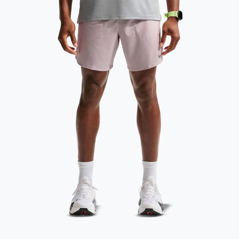 Мъжки шорти за бягане Nike Stride Dri-Fit Brief-Lined 7" particle rose