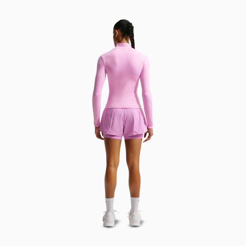 Дамски шорти за бягане Nike One Dri-FIT 2IN1 light magenta/white 3