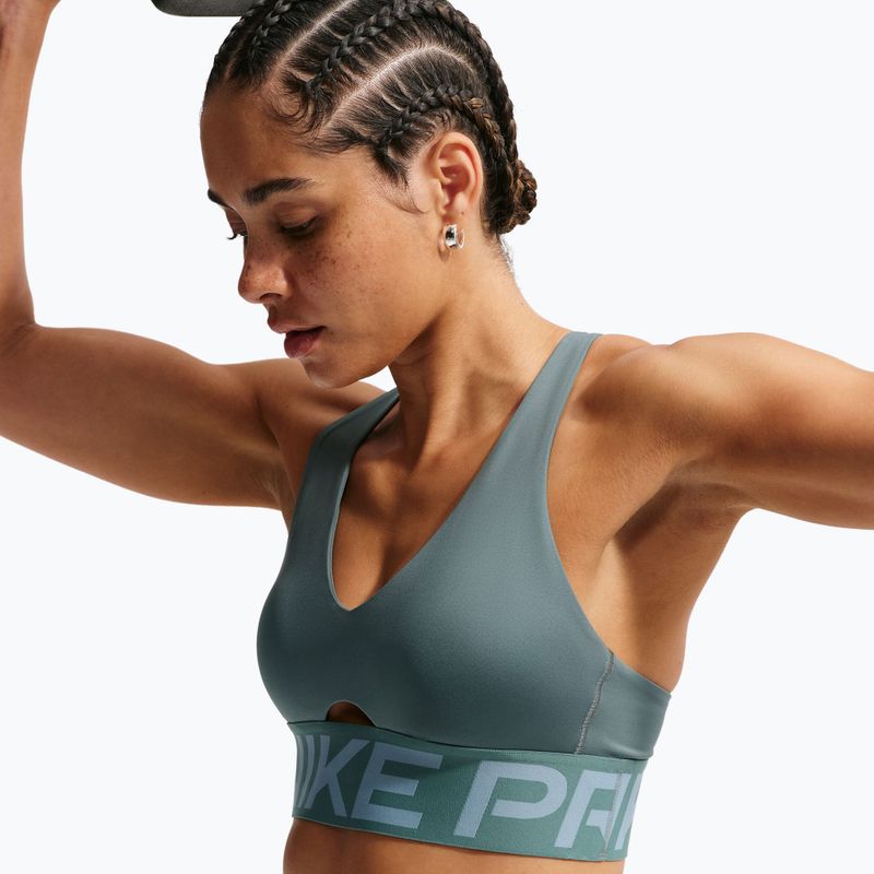 Спортен сутиен Nike Pro Sculpt Medium Support mineral slate/denim turquoise/white 4