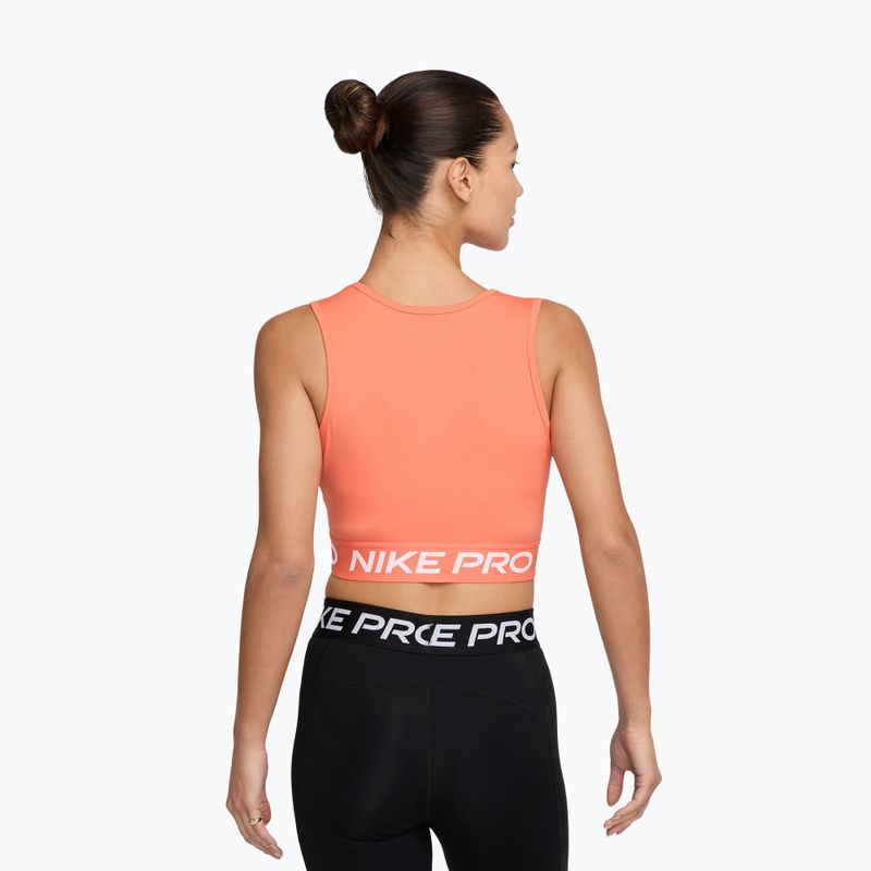 Дамски тренировъчен топ Nike Pro Dri-Fit crimson bliss/white 2