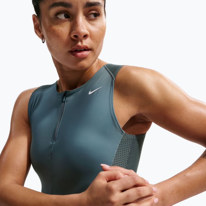 Дамска тренировъчна тениска Nike Pro Dri-Fit mineral slate/faded spruce/white 4