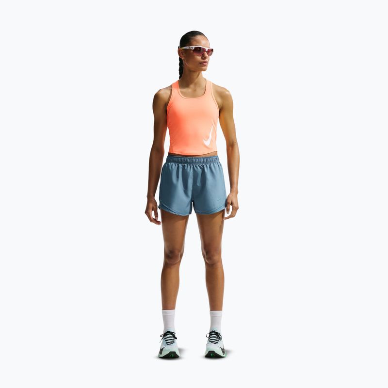 Дамска тениска за бягане Nike Swoosh Run Dri-Fit orange pulse/photon dust/white 2