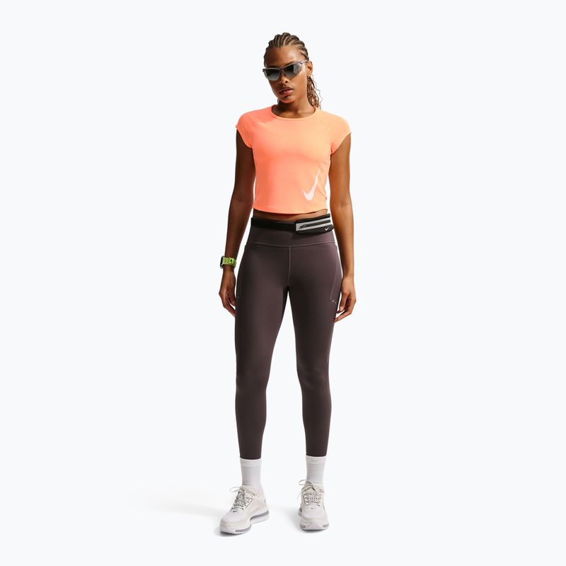Дамска тениска за бягане Nike Swoosh Run Dri-Fit orange pulse/photon dust/white 2