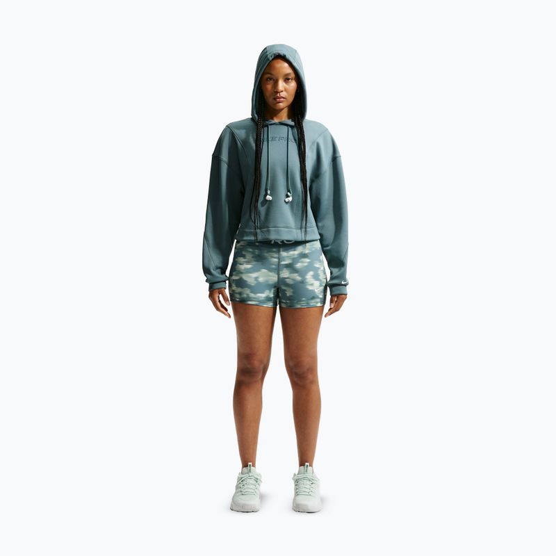 Дамски суитшърт за тренировка Nike Pro Therma-Fit Hoodie mineral slate/white 2