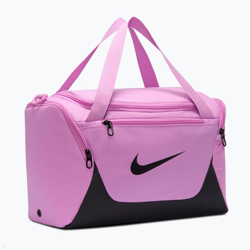 Чанта за тренировка/фитнес Nike Brasilia Duffel Extra Small 24 l light magenta/black/black 2
