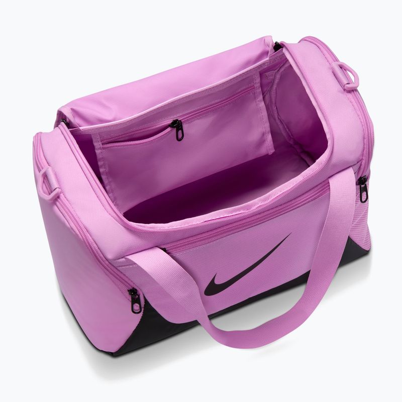 Чанта за тренировка/фитнес Nike Brasilia Duffel Extra Small 24 l light magenta/black/black 4