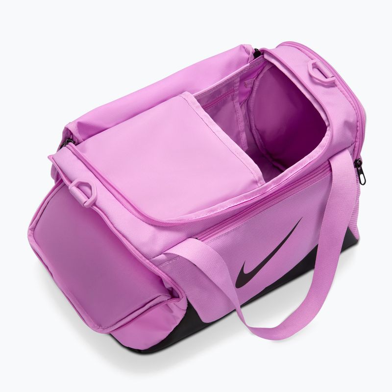 Чанта за тренировка/фитнес Nike Brasilia Duffel Extra Small 24 l light magenta/black/black 5