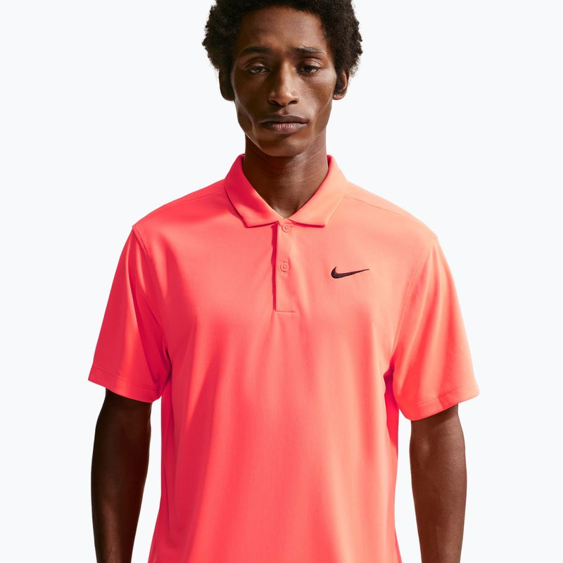 Мъжка тениска/фланелка за тенис Nike Court Dri-Fit Polo Solid hot lava/black 4