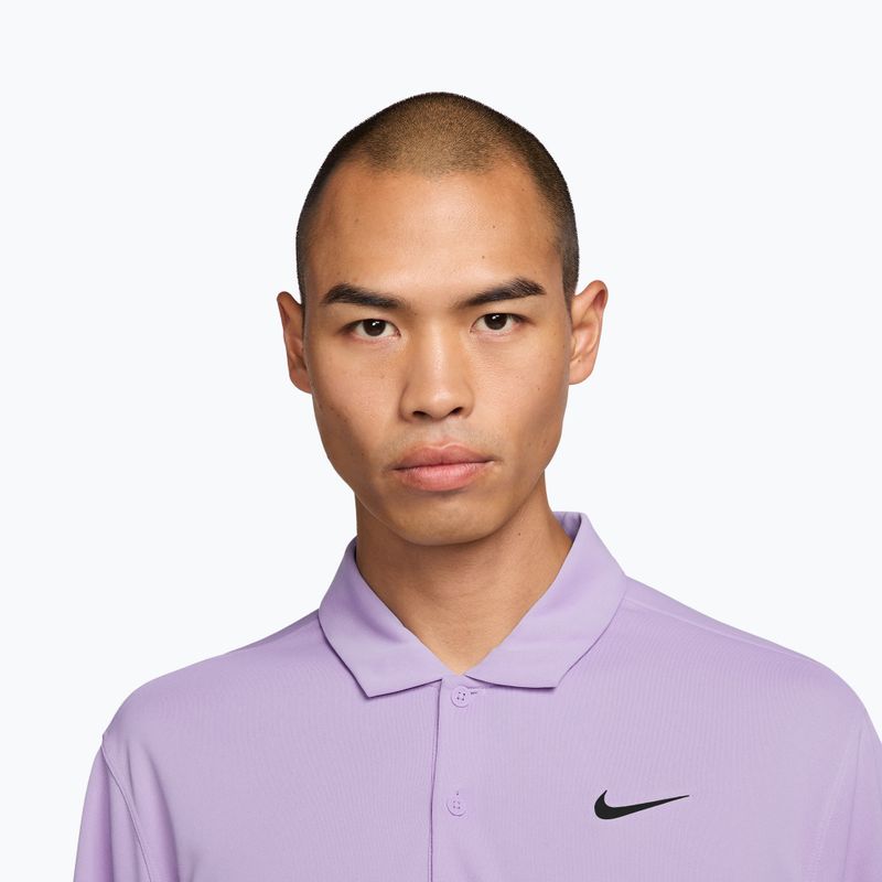 Мъжка тениска/фланелка за тенис Nike Court Dri-Fit Polo Solid violet mist/black 3