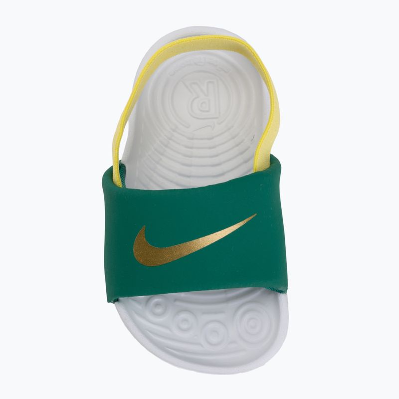 Детски чехли Nike Kawa malachite/sonic yellow 5