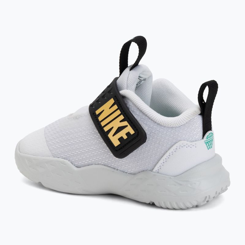Детски обувки Nike Team Hustle D 12 white/black/clear emerald/topaz gold 3