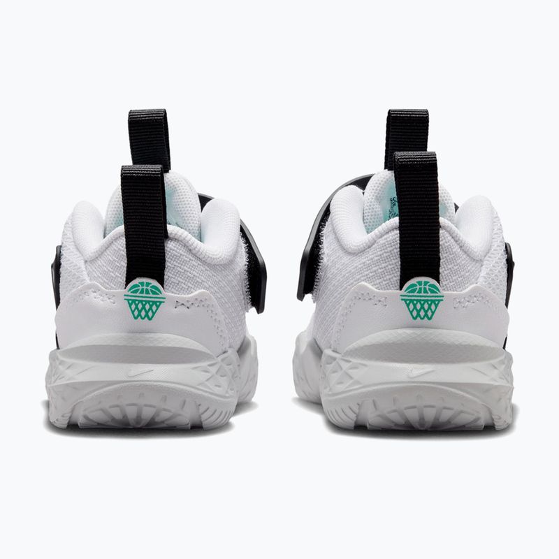 Детски обувки Nike Team Hustle D 12 white/black/clear emerald/topaz gold 4