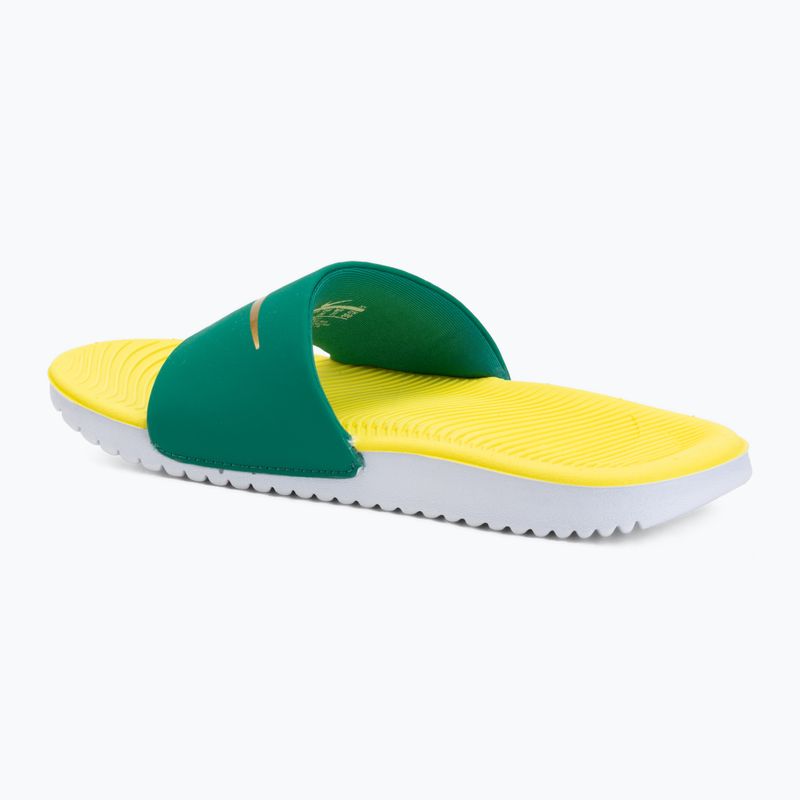 Детски чехли Nike Coffee malachite/sonic yellow/metallic gold 3