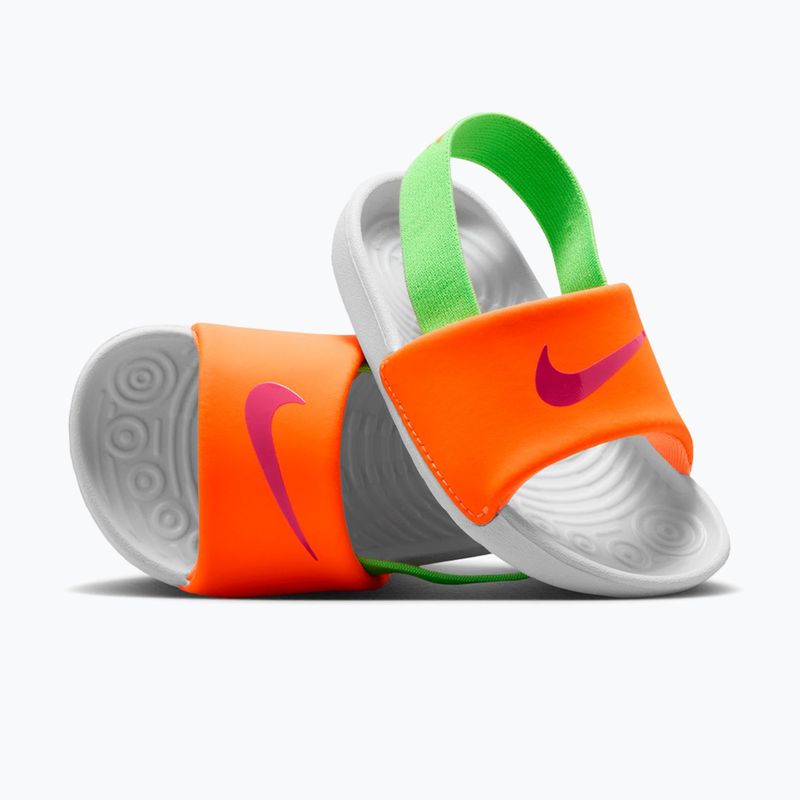 Детски чехли Nike Kawa total orange/green strike 3