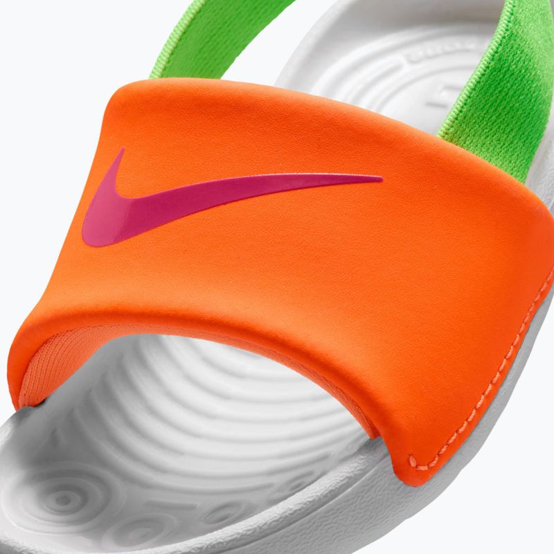 Детски чехли Nike Kawa total orange/green strike 7