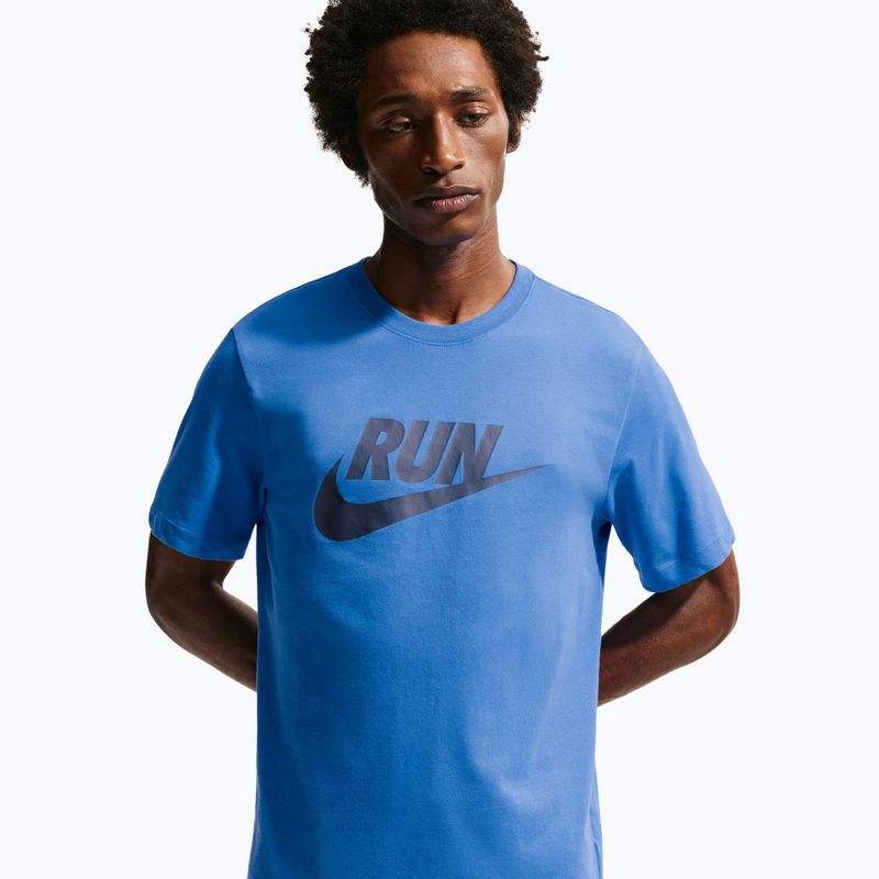 Мъжка тениска за бягане Nike Dri-Fit Running blue crystal/thunder blue 4