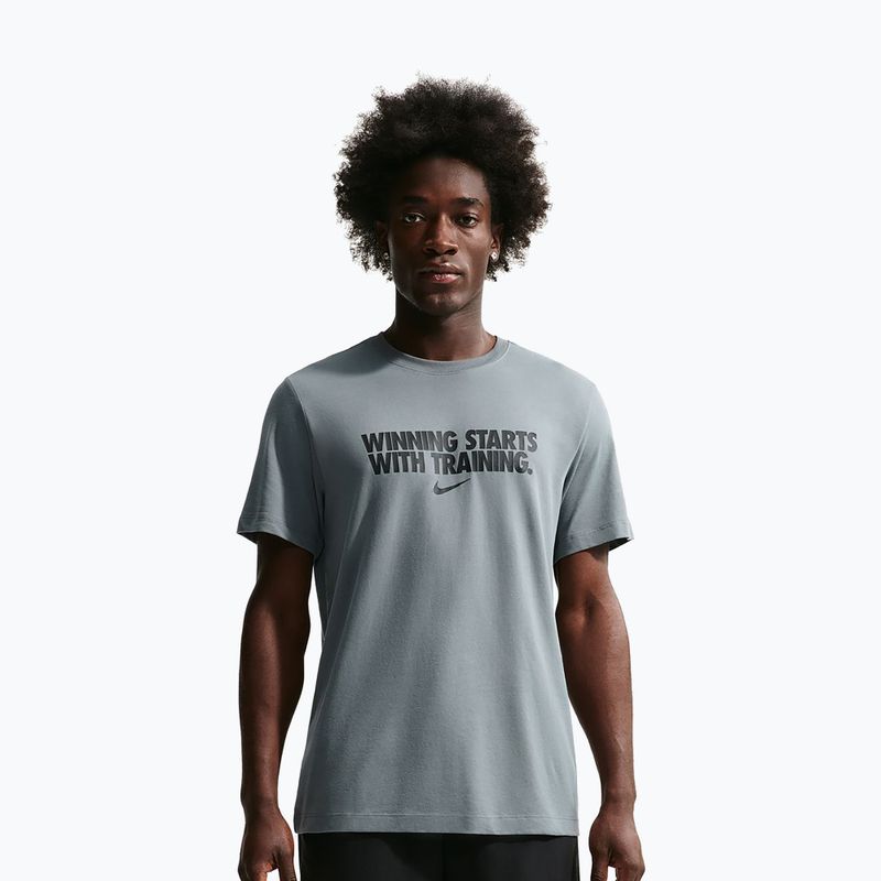 Мъжка тренировъчна тениска Nike Dri-Fit Winning smoke grey/black/black