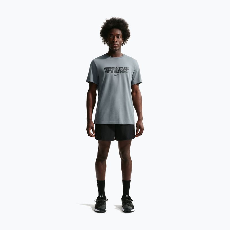 Мъжка тренировъчна тениска Nike Dri-Fit Winning smoke grey/black/black 2
