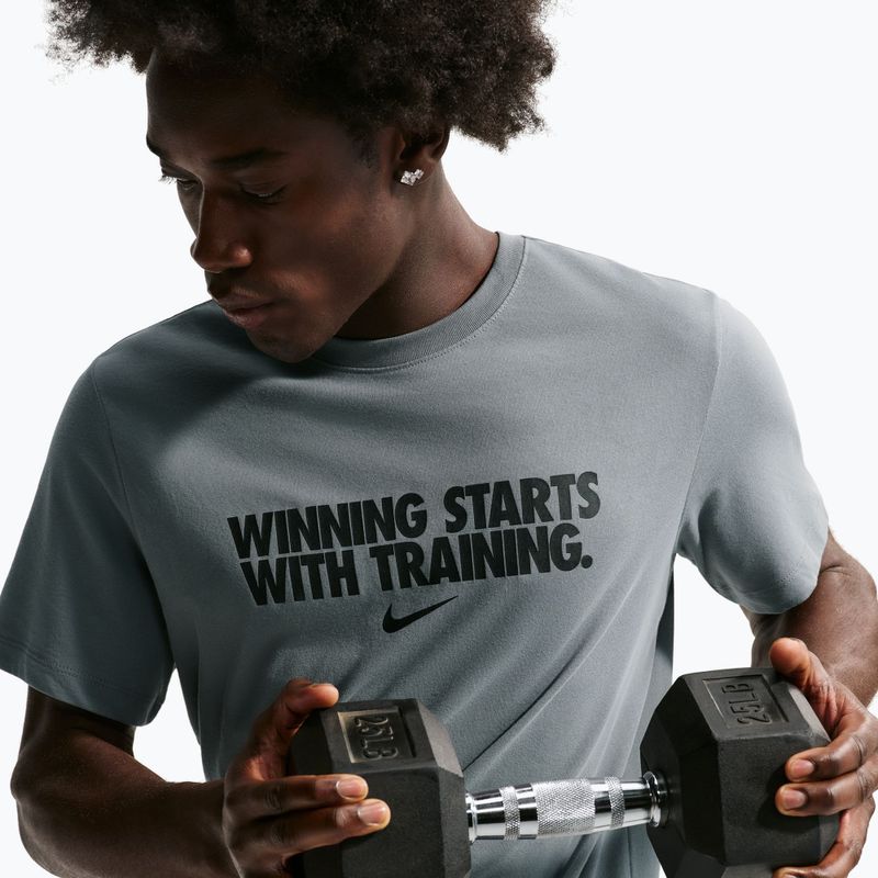 Мъжка тренировъчна тениска Nike Dri-Fit Winning smoke grey/black/black 5